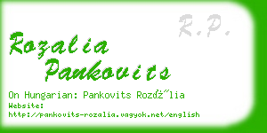 rozalia pankovits business card